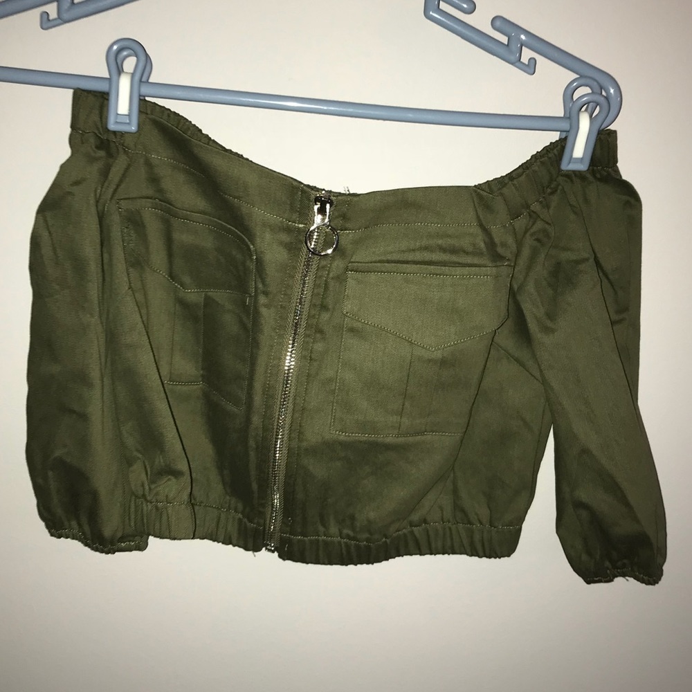Off the shoulder crop top